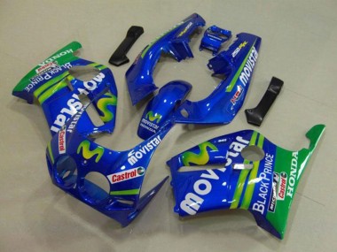 Affordable 1988-1989 Honda CBR250RR MC19 Motorcycle Fairings - Blue Green White MoviStar Red Castrol Australia