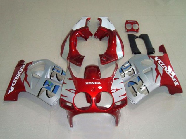 1988-1989 Honda CBR250RR MC19 Motorcycle Fairings - Silver White Red Australia