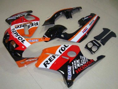 Affordable 1988-1989 Honda CBR250RR MC19 Motorcycle Fairings - Orange White Red Glossy Black Repsol Australia