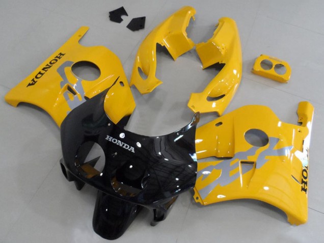 1990-1998 Honda CBR250RR MC22 Motorcycle Fairing Kits - Yellow Glossy Black Australia