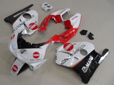 Affordable 1990-1998 Honda CBR250RR MC22 Motorcycle Fairings - White Red Glossy Black Konica Minolta Australia