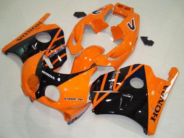 1990-1998 Honda CBR250RR MC22 Motorcycle Fairings - Orange Glossy Black Australia