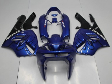 Affordable 1994-1997 Kawasaki ZX9R Motorcycle Fairings - Blue Black Flame Australia