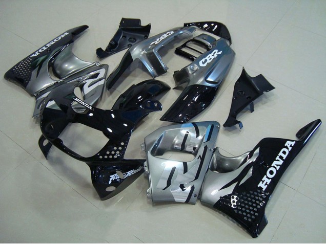 1996-1997 Honda CBR900RR 893 Motorcycle Fairings - Silver Glossy Black Australia