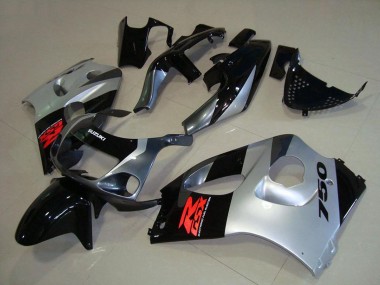 Affordable 1996-2000 Suzuki GSXR 750 Motorcycle Fairings - Glossy Black Silver Australia