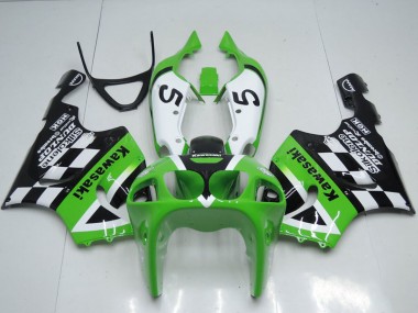 Affordable 1996-2003 Kawasaki ZX7R Motorcycle Fairings - Green White Black 5 Australia