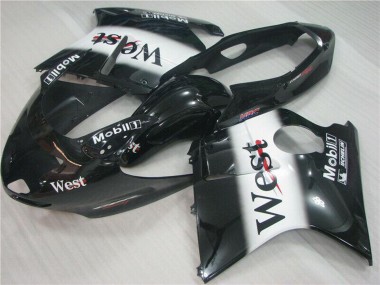 Affordable 1996-2007 Honda CBR1100XX Blackbird Motorcycle Fairings - Glossy Black White West Australia