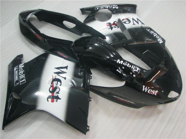 1996-2007 Honda CBR1100XX Blackbird Motorcycle Fairings - Glossy Black White West Australia