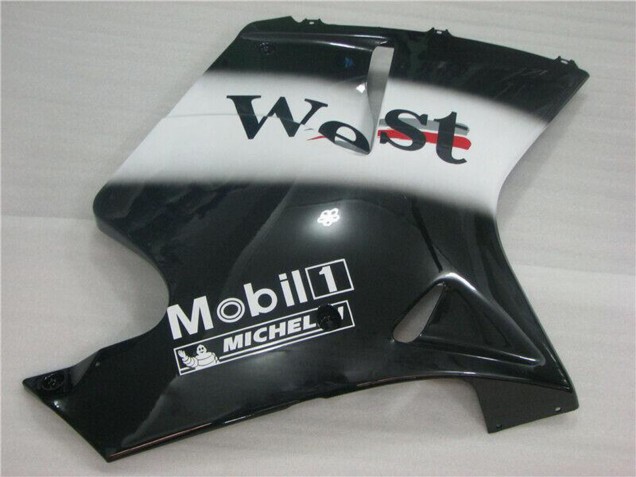 1996-2007 Honda CBR1100XX Blackbird Motorcycle Fairings - Glossy Black White West Australia