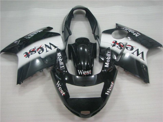 1996-2007 Honda CBR1100XX Blackbird Motorcycle Fairings - Glossy Black White West Australia