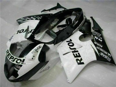 Affordable 1996-2007 Honda CBR1100XX Blackbird Motorcycle Fairings - White Glossy Black Repsol Australia