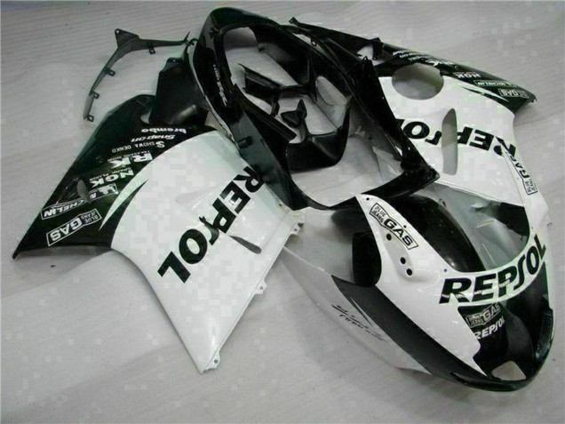 1996-2007 Honda CBR1100XX Blackbird Motorcycle Fairings - White Glossy Black Repsol Australia
