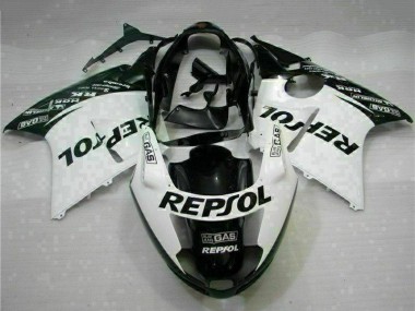 Affordable 1996-2007 Honda CBR1100XX Blackbird Motorcycle Fairings - White Glossy Black Repsol Australia