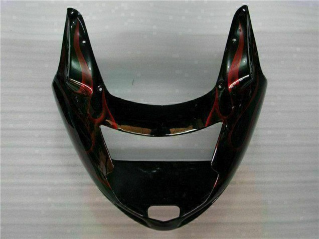 1996-2007 Honda CBR1100XX Blackbird Abs Motorcycle Fairing - Glossy Black Red Flame Australia
