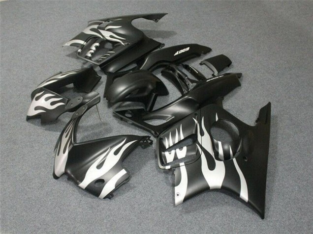1995-1996 Honda CBR600 F3 Motorcycle Fairings - White Matte Black Flame Australia