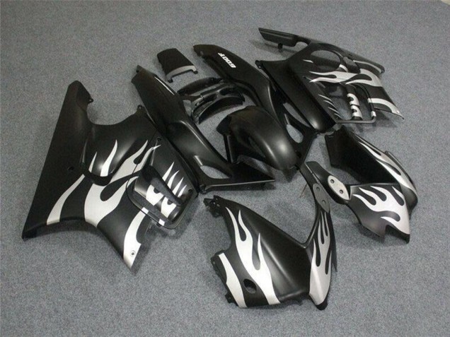 1995-1996 Honda CBR600 F3 Motorcycle Fairings - White Matte Black Flame Australia