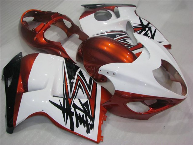 1996-2007 Suzuki GSXR 1300 Hayabusa Motorcycle Fairings - White Orange Black Australia