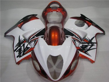 Affordable 1996-2007 Suzuki GSXR 1300 Hayabusa Motorcycle Fairings - White Orange Black Australia