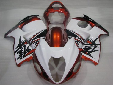 Affordable 1996-2007 Suzuki GSXR 1300 Hayabusa Motorcycle Fairings - White Orange Black Australia