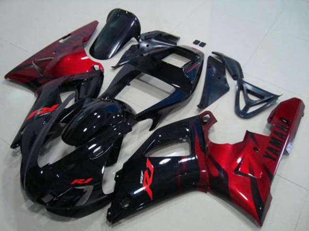 1998-1999 Yamaha YZF R1 Motorcycle Fairings - Glossy Black Red Australia