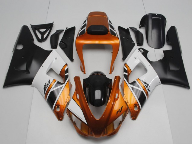 1998-1999 Yamaha YZF R1 Motorcycle Fairings - Orange Gold Grey White Black Australia