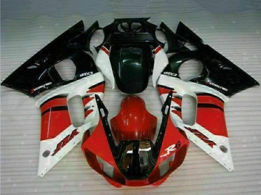 Affordable 1998-2002 Yamaha YZF R6 Motorcycle Fairing - White Red Glossy Black Australia