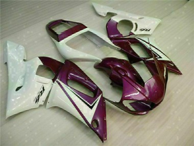 Affordable 1998-2002 Yamaha YZF R6 Motorcycle Fairings - White Purple Australia
