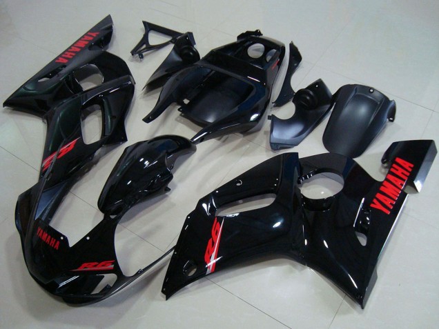 1998-2002 Yamaha YZF R6 Motorcycle Fairings - Glossy Black Red Decals Australia