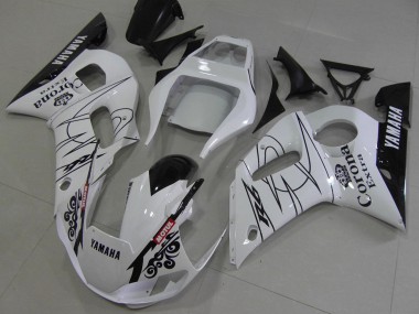 Affordable 1998-2002 Yamaha YZF R6 Motorcycle Fairings - White Black Red Corona Motul Australia