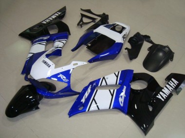 Affordable 1998-2002 Yamaha YZF R6 Motorcycle Fairings - White Blue Glossy Black Champions Australia