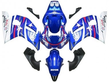 Affordable 1998-2002 Yamaha YZF R6 Motorcycle Fairings - White Blue Red Fiat Motul Australia