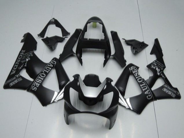 2000-2001 Honda CBR900RR 929 Motorcycle Fairings - Matte Black Silver Cauloises Australia