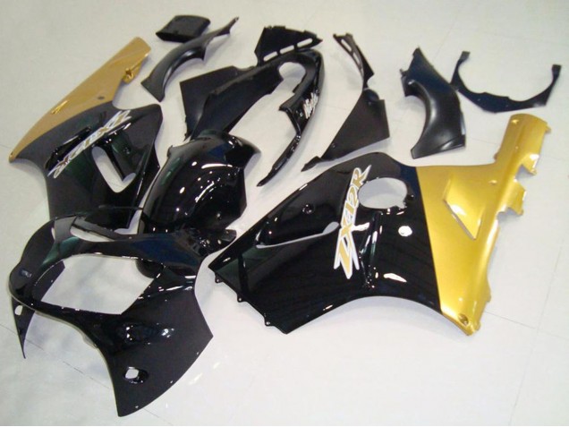 2000-2001 Kawasaki ZX12R Motorcycle Fairings - Glossy Black Gold Australia