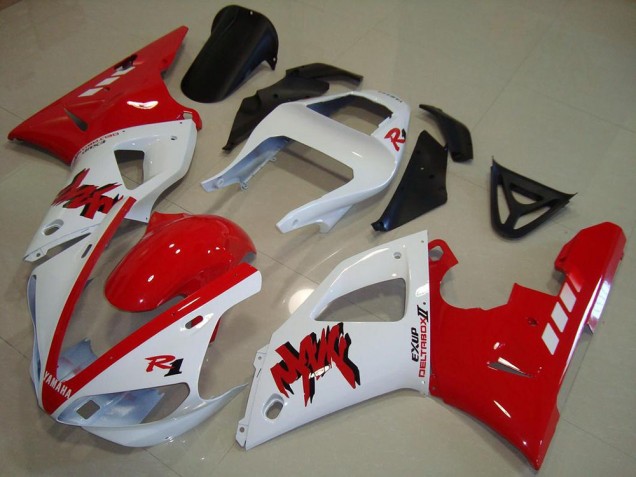 2000-2001 Yamaha YZF R1 Motorcycle Fairing - White Red Australia