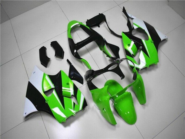 2000-2002 Kawasaki ZX6R Motorcycle Fairing Kits - Green White Black Australia
