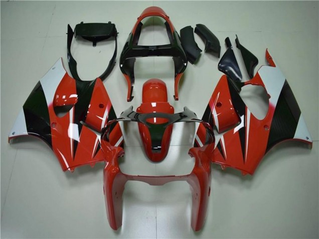2000-2002 Kawasaki ZX6R Motorcycle Fairings - White Red Glossy Black Australia