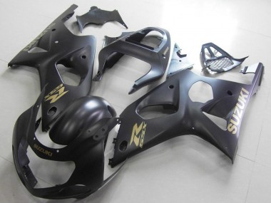 Affordable 2000-2002 Suzuki GSXR 1000 Motorcycle Fairings - Matte Black Gold Decal Australia