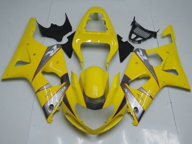 Affordable 2000-2002 Suzuki GSXR 1000 Motorcycle Fairings - Yellow Silver Grey Australia