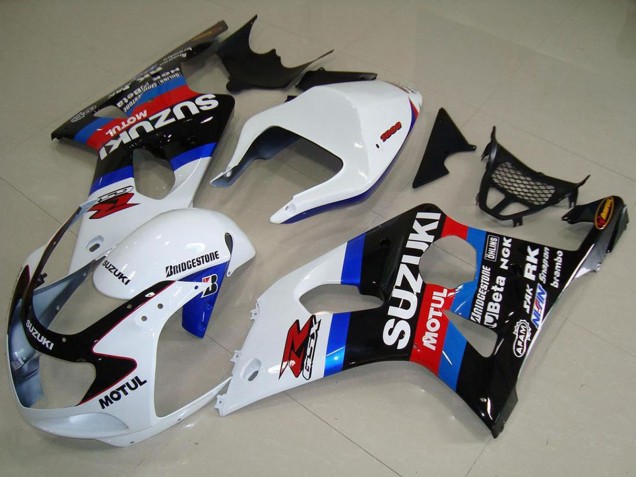 2000-2002 Suzuki GSXR 1000 Motorcycle Fairings - White Blue Black Red Motul Australia