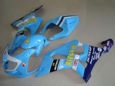 Affordable 2000-2002 Suzuki GSXR 1000 Motorcycle Fairings - Light Blue Yellow Black White Yellow Rizla Australia