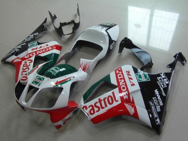 Affordable 2000-2006 Honda VTR1000 Motorcycle Fairing - White Red Green Glossy Black Castrol Australia