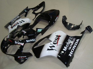 Affordable 2000-2006 Honda VTR1000 Motorcycle Fairings - Glossy Black White West Australia