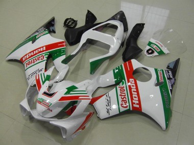 Affordable 2001-2003 Honda CBR600 F4i Motorcycle Fairings - White Red Green Castrol Australia