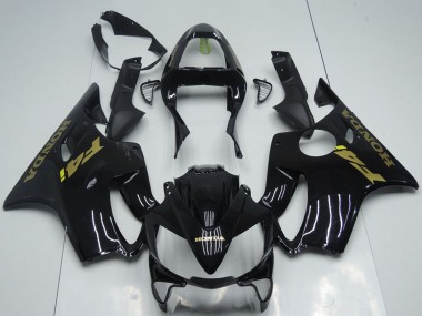 Affordable 2001-2003 Honda CBR600 F4i Motorcycle Fairings - Glossy Black Gold Decals Australia