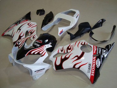 Affordable 2001-2003 Honda CBR600 F4i Motorcycle Fairings - White Red Glossy Black Flame Australia