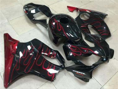 Affordable 2001-2003 Honda CBR600 F4i Motorcycle Fairing - Glossy Black Red Flame Australia