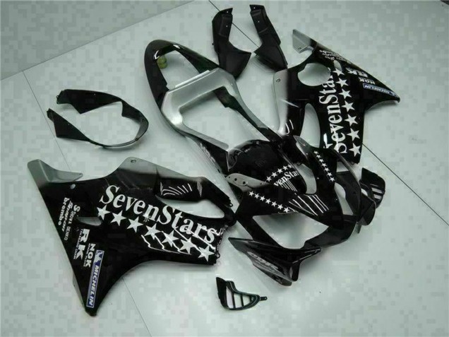 2001-2003 Honda CBR600 F4i Motorcycle Fairings - Glossy Black Silver SevenStars Australia