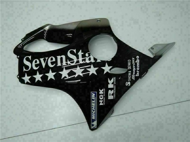 2001-2003 Honda CBR600 F4i Motorcycle Fairings - Glossy Black Silver SevenStars Australia