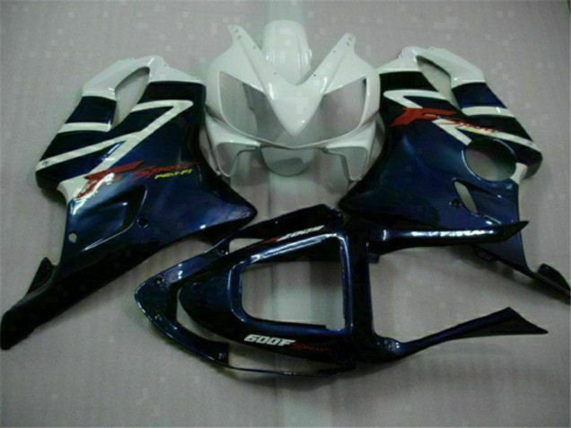 2001-2003 Honda CBR600 F4i Motorcycle Fairings - White Blue Black Stripe Australia