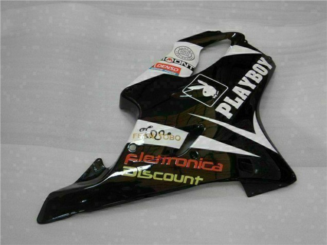 2001-2003 Honda CBR600 F4i Motorcycle Fairings - White Yellow Glossy Black Playboy Australia
